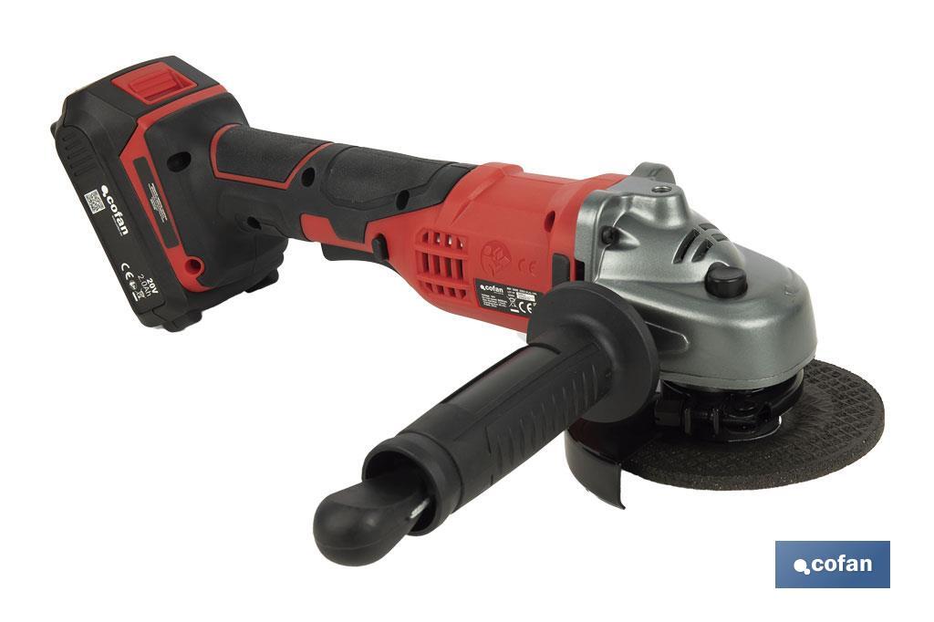 AMOLADORA A BATERÍA Li-ion 20 V 8000 RPM - 115 MM