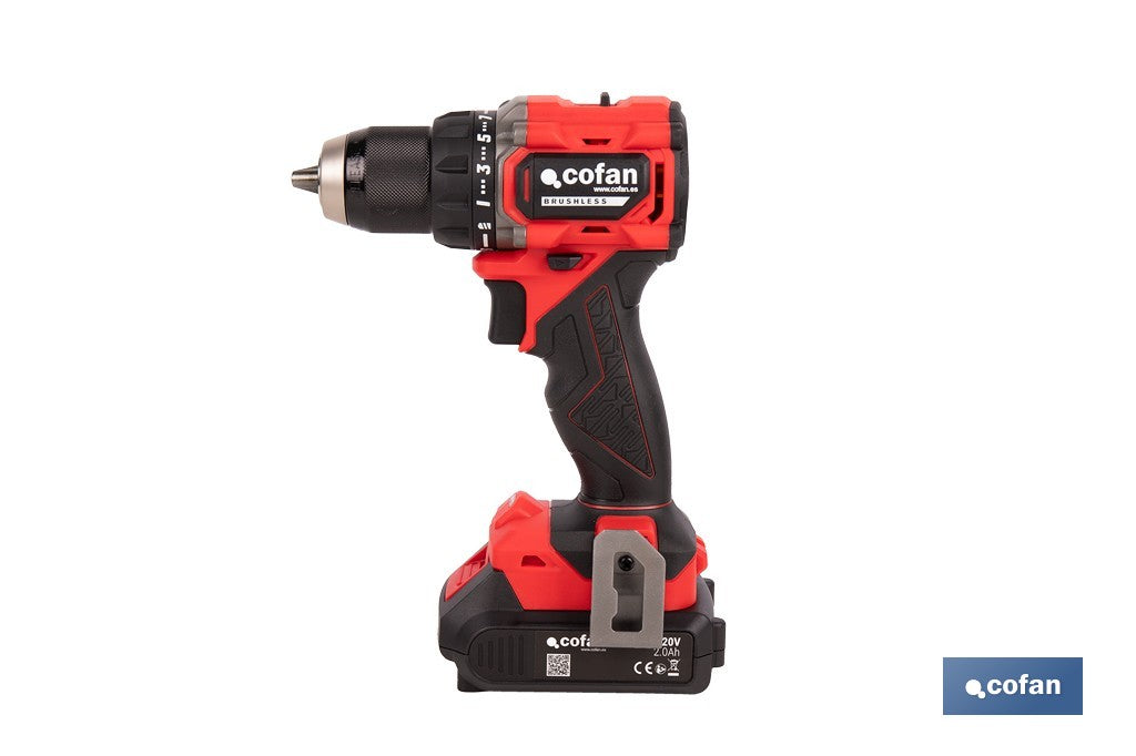 TALADRO ATORNILLADOR COMPACTO A BATERÍA LI-ION 20 V 1900 RPM 60 Nm