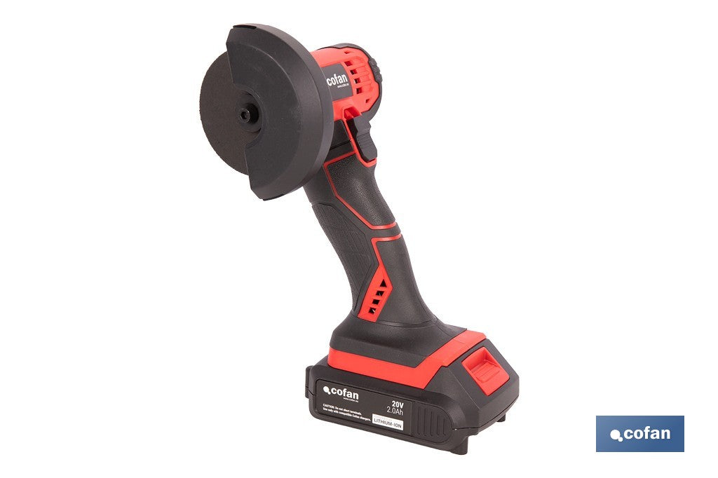 MINIAMOLADORA A BATERÍA LI-ION 20 V 19500 RPM 76 MM