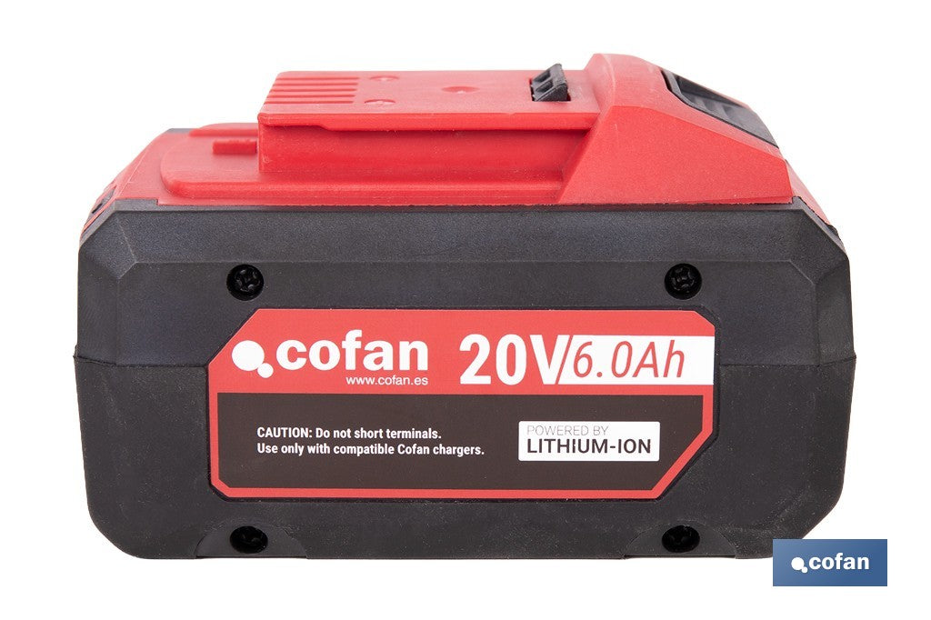 BATERÍA RECARGABLE Li-ion 20 V 6.0Ah