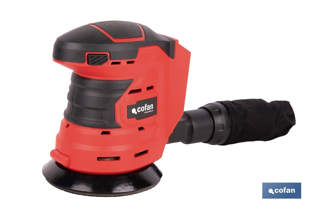 LIJADORA ORBITAL A BATERÍA Li-ion 20 V 125 MM 10000 RPM SIN CARGADOR NI BATERÍA