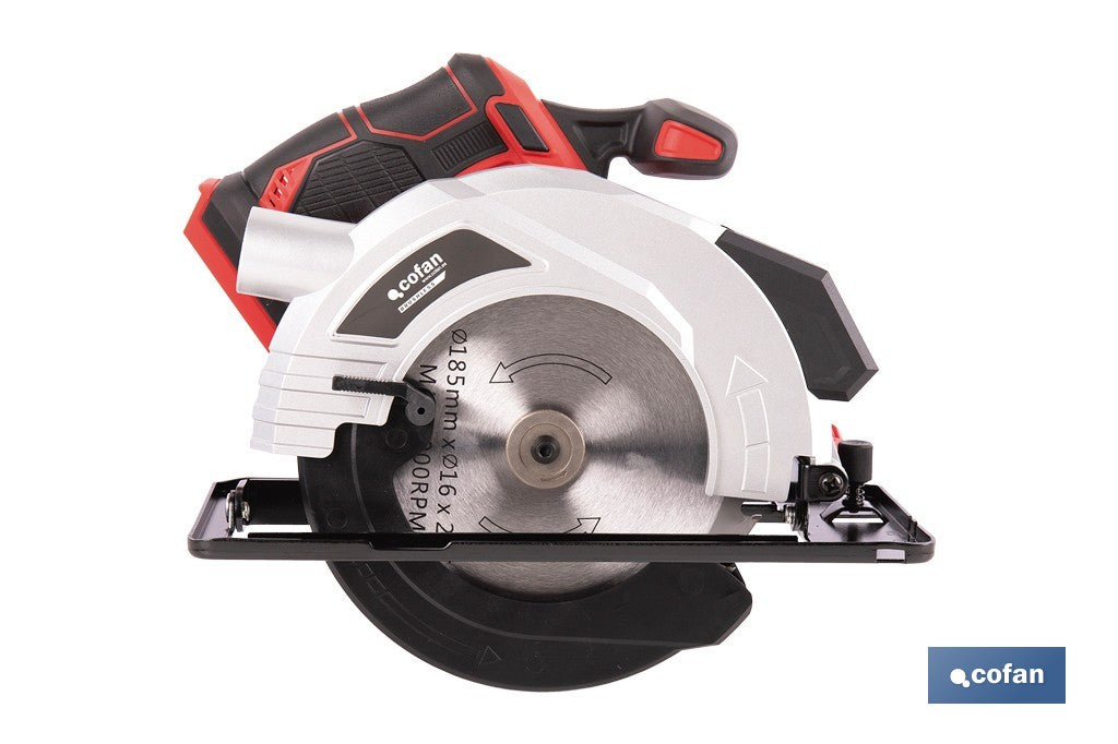 SIERRA CIRCULAR A BATERÍA Li-ion 20 V Ø185 MM SIN CARGADOR NI BATERÍA