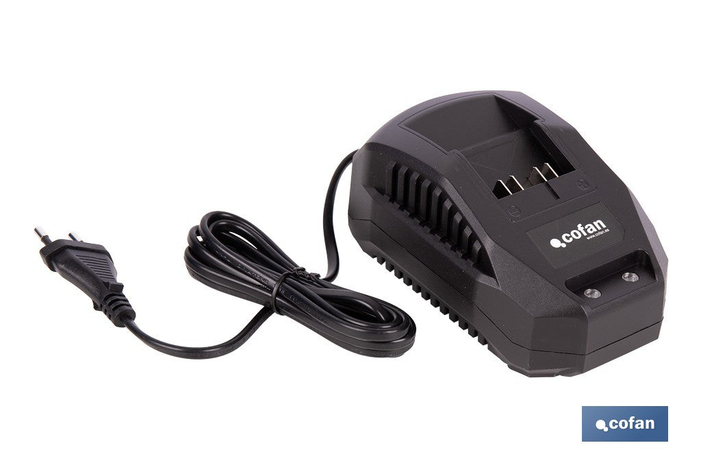 PACK CARGADOR 20 V 2.4 A Y BATERÍA Li-ion 20 V 2.0Ah