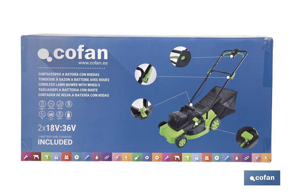 CORTACESPED ELÉCTRICO CON RUEDAS REACONDICIONADO 36V 3200 RPM 5 POSICIONES DE CORTE