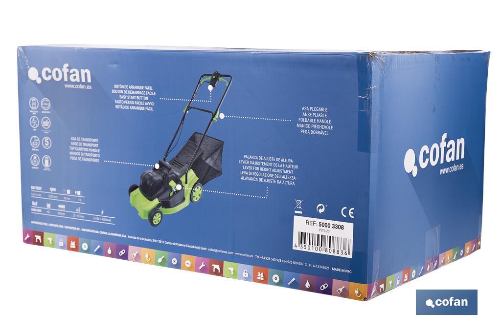 CORTACESPED ELÉCTRICO CON RUEDAS REACONDICIONADO 36V 3200 RPM 5 POSICIONES DE CORTE