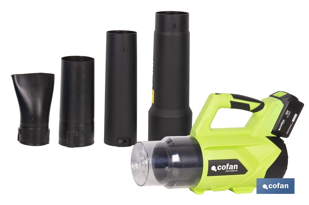 SOPLADORA ELÉCTRICA A BATERÍA LI-ION 20 V 22.500 RPM