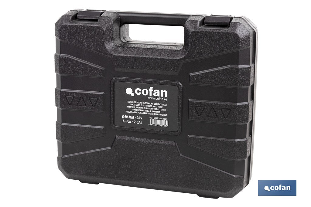 CONJUNTO TIJERAS DE PODAR A BATERÍA + PÉRTIGA EXTENSIBLE 140 - 207 CM