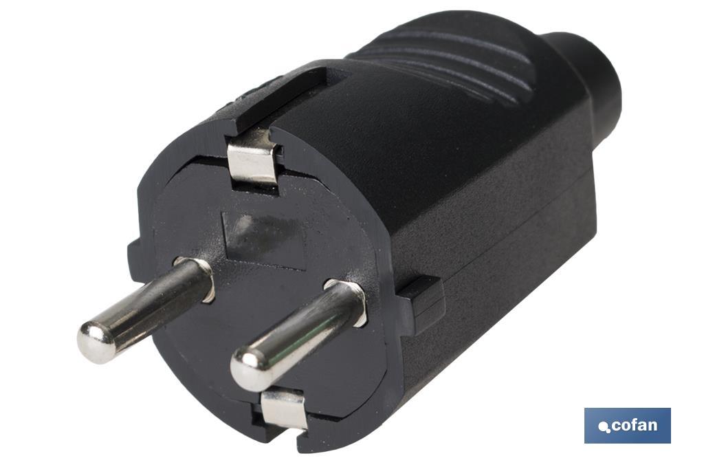 CLAVIJA BIPOLAR GOMA NEGRO (16A-250V)