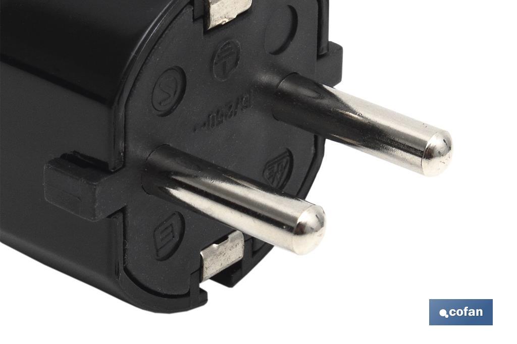 CLAVIJA BIPOLAR NEGRO (16A-250V)