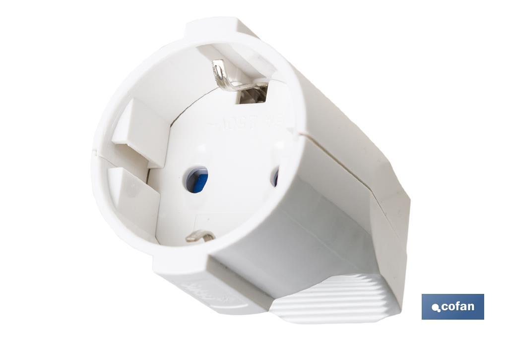 BASE ENCHUFE AEREA BLANCA (16A-250V)