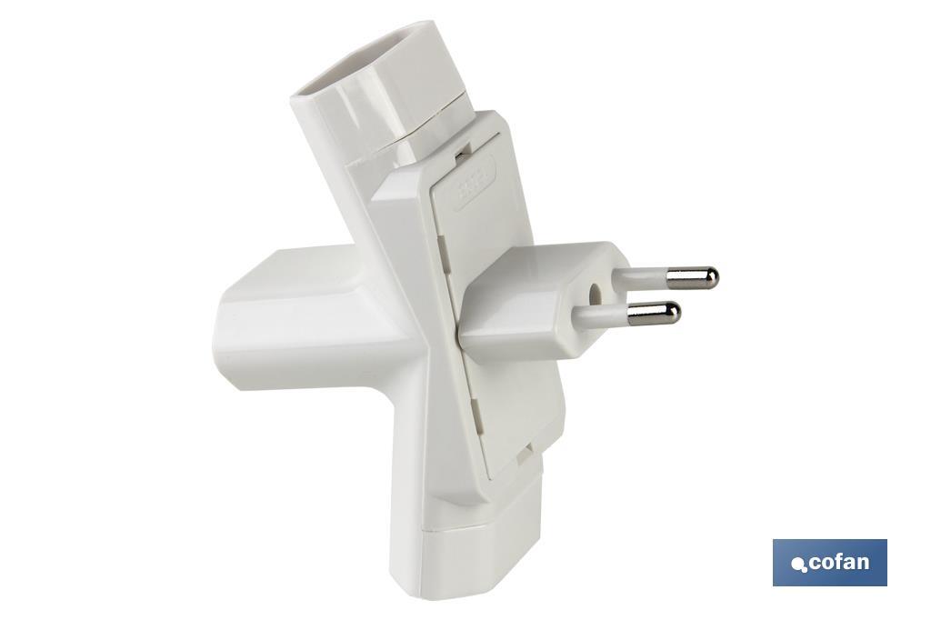 ADAPTADOR MULTIVIA 3 VIAS (10A-250V)