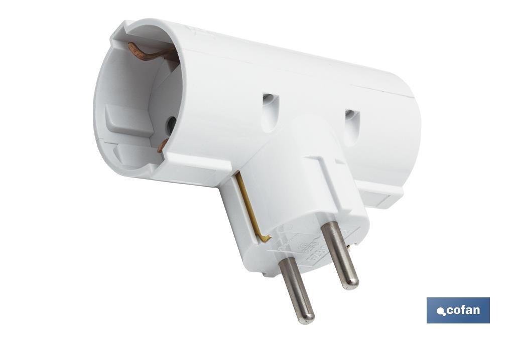 ADAPTADOR SCHUKO 2 VIAS (16A-250V)