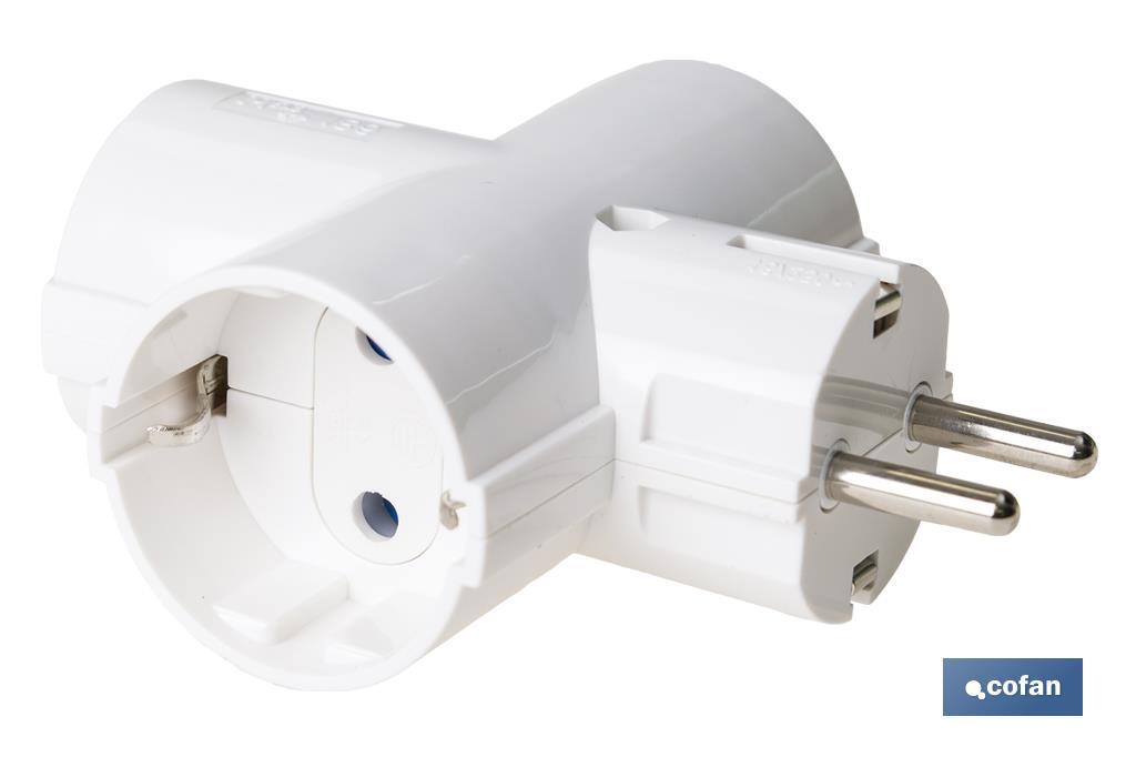 ADAPTADOR SCHUKO 3 VIAS  (16A-250V)