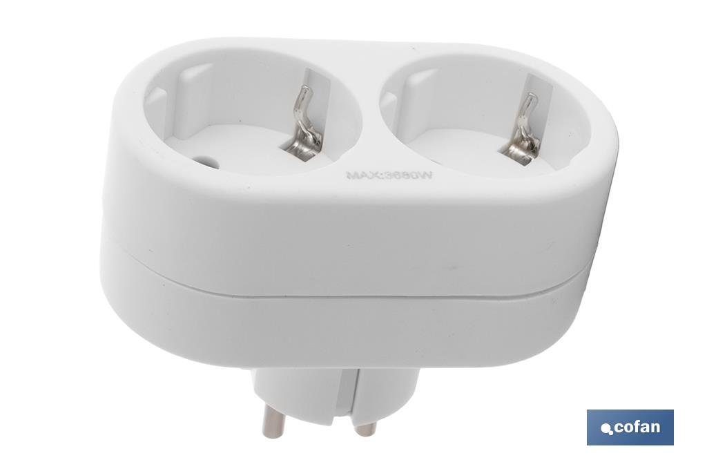 ADAPTADOR 2 VIAS FRONTAL SCHUKO (3.500w)