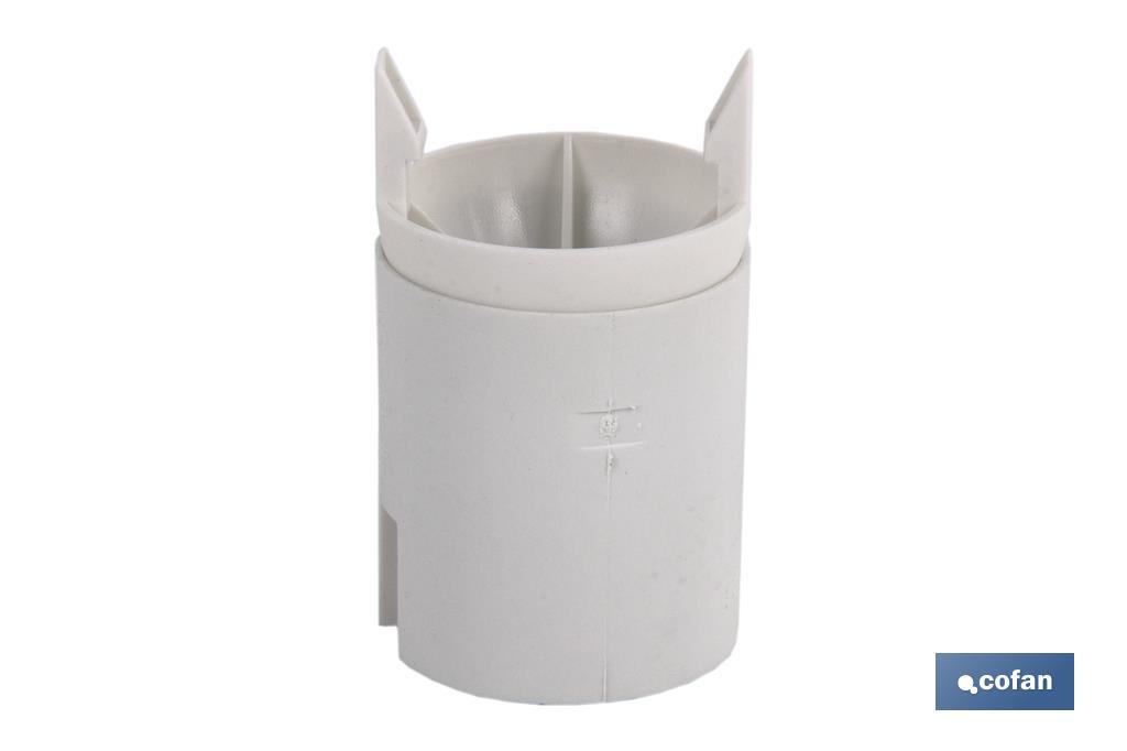PORTALÁMPARAS PARA OBRA E-27 4A250V RESINA TERMOESTABLE BLANCO