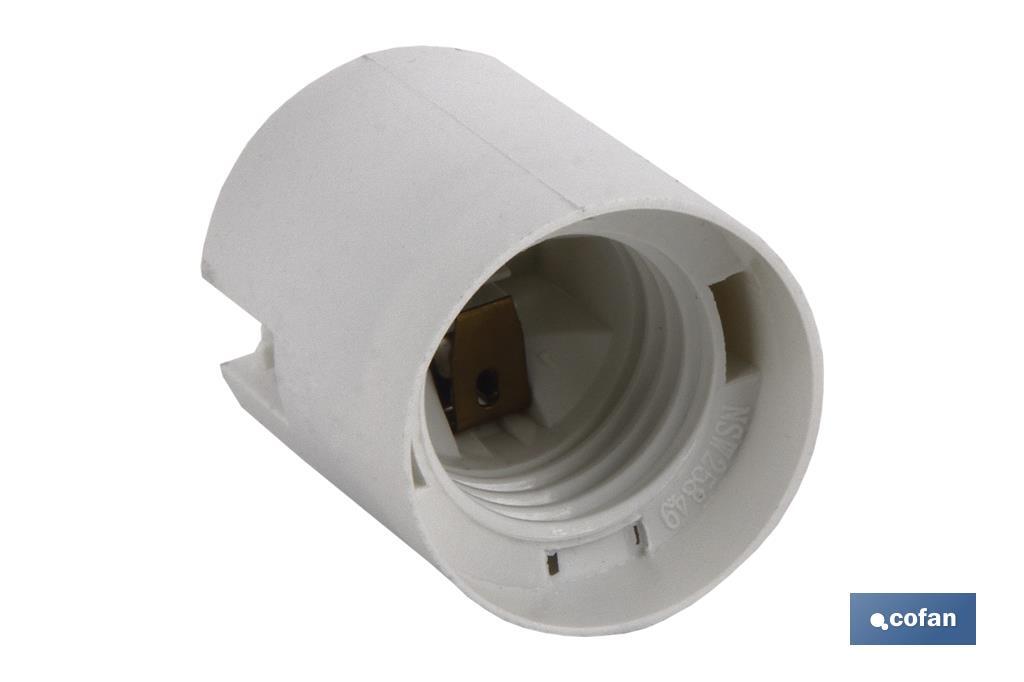 PORTALÁMPARAS PARA OBRA E-27 4A250V RESINA TERMOESTABLE BLANCO