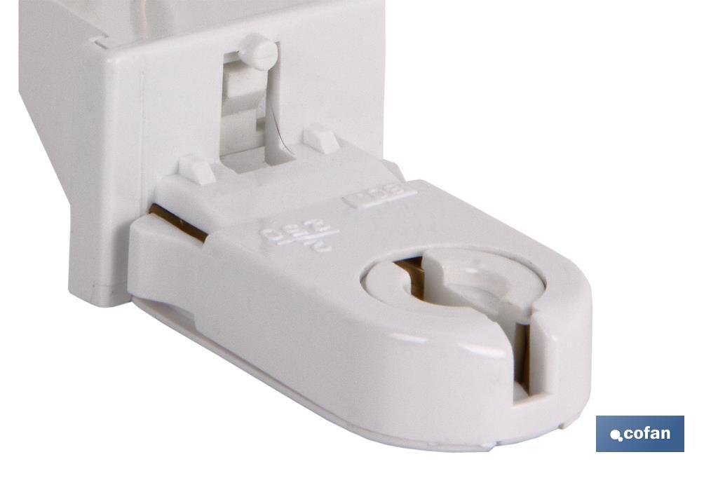 PORTALAMPARAS DE FLUORESCENCIA 2A250V CON PORTACEBADOR