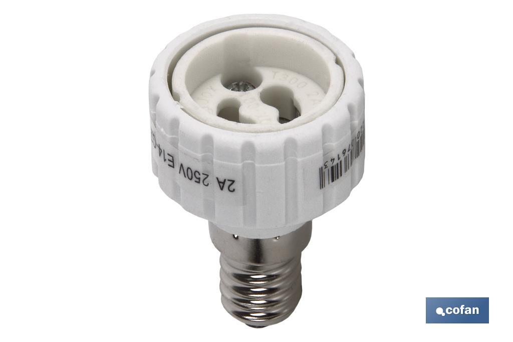 PORTALAMPARAS ADAPTADOR E14 - GU10