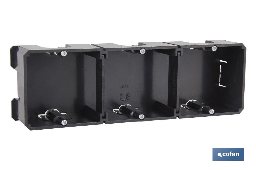 CAJA DE EMPOTRAR MECANISMOS ø68X46 4 ENTRADAS TUBO