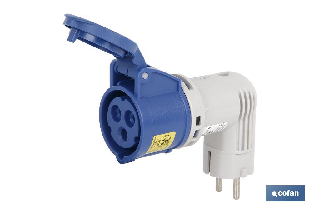ADAPTADOR INDUSTRIAL 16A 230V IP44 CLAVIJA SCHUKO
