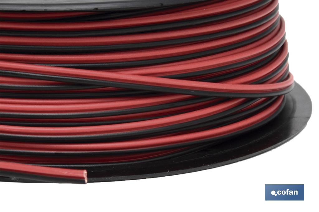 ROLLO 100M CABLE PARALELO ROJO/NEGRO (2X0,75)