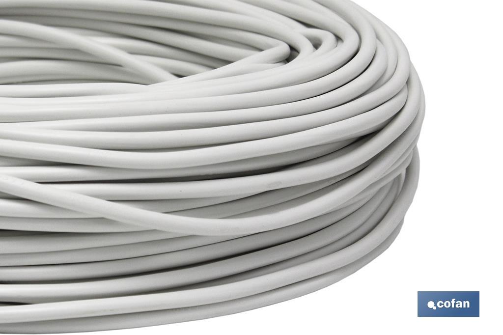 ROLLO 100M MANGUERA BLANCO H05VV-F (2X1MM)