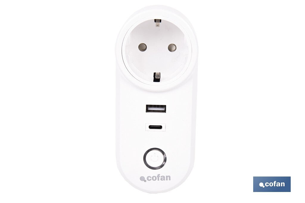 ENCHUFE INTELIGENTE CON PUERTO USB Y TIPO C