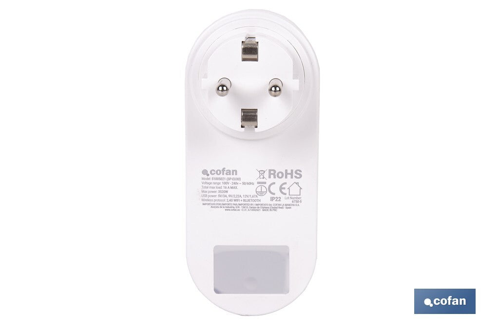 ENCHUFE INTELIGENTE CON PUERTO USB Y TIPO C