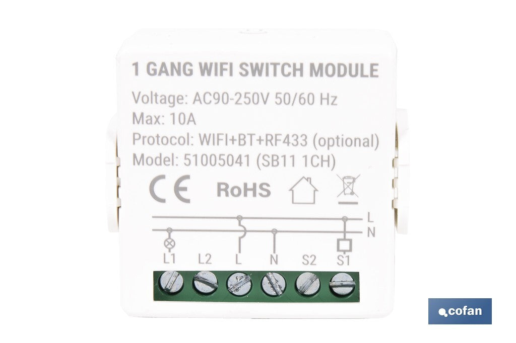 RELÈ DE 1 INTERRUPTOR WIFI