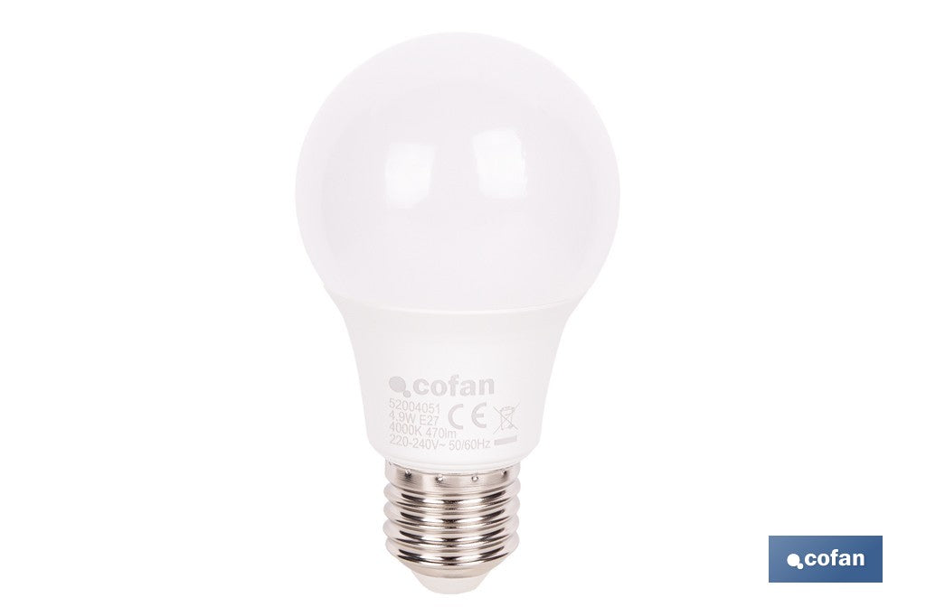BOMBILLA LED CLASSIC E27 4.9 W 470 LM 4000 K