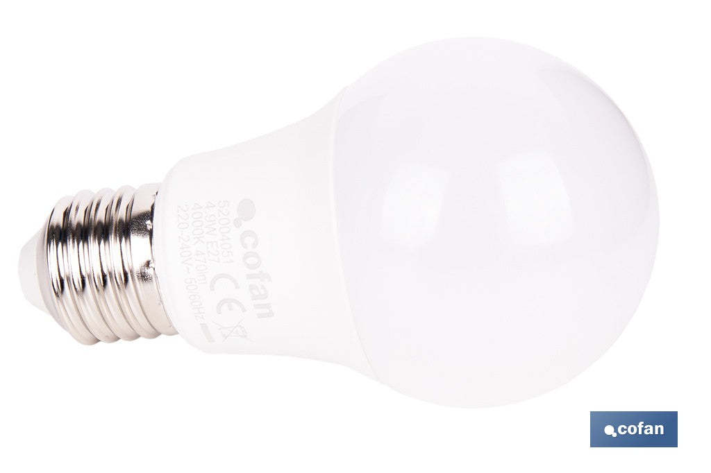 BOMBILLA LED CLASSIC E27 4.9 W 470 LM 4000 K