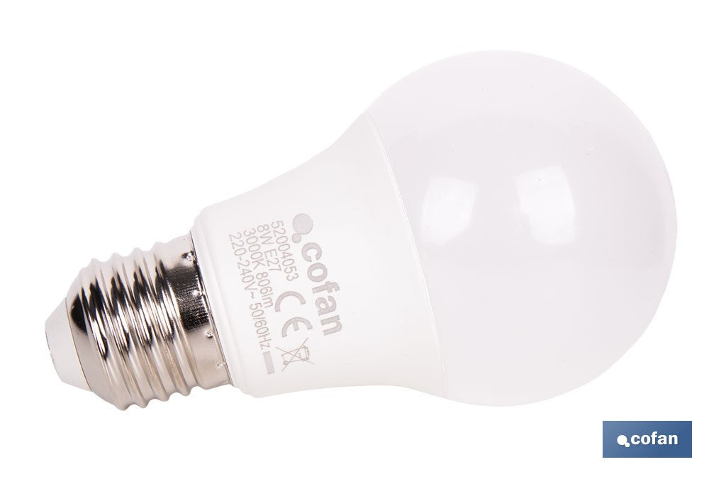 BOMBILLA LED CLASSIC E27 8 W 806 LM 3000 K