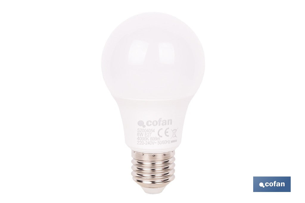 BOMBILLA LED CLASSIC E27 8 W 806 LM 4000 K