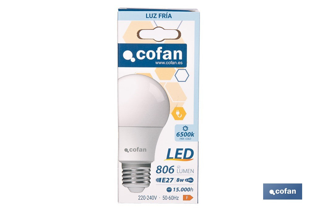BOMBILLA LED CLASSIC E27 8 W 806 LM 6500 K