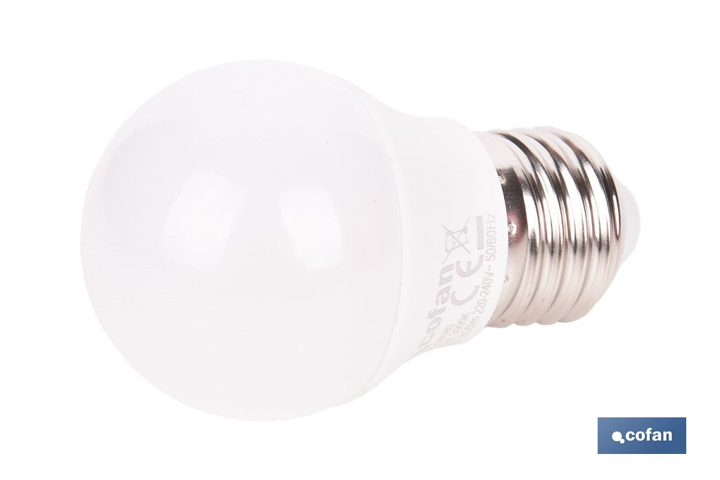 BOMBILLA LED ESFÉRICA E27 6.5 W 806 LM 3000 K