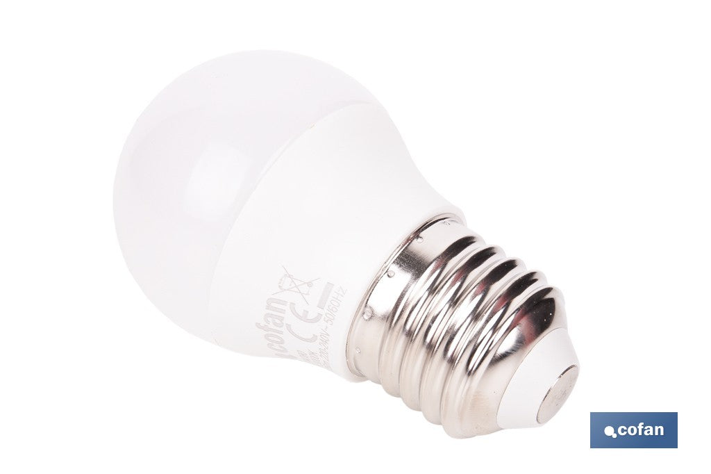 BOMBILLA LED ESFÉRICA E27 6.5 W 806 LM 3000 K