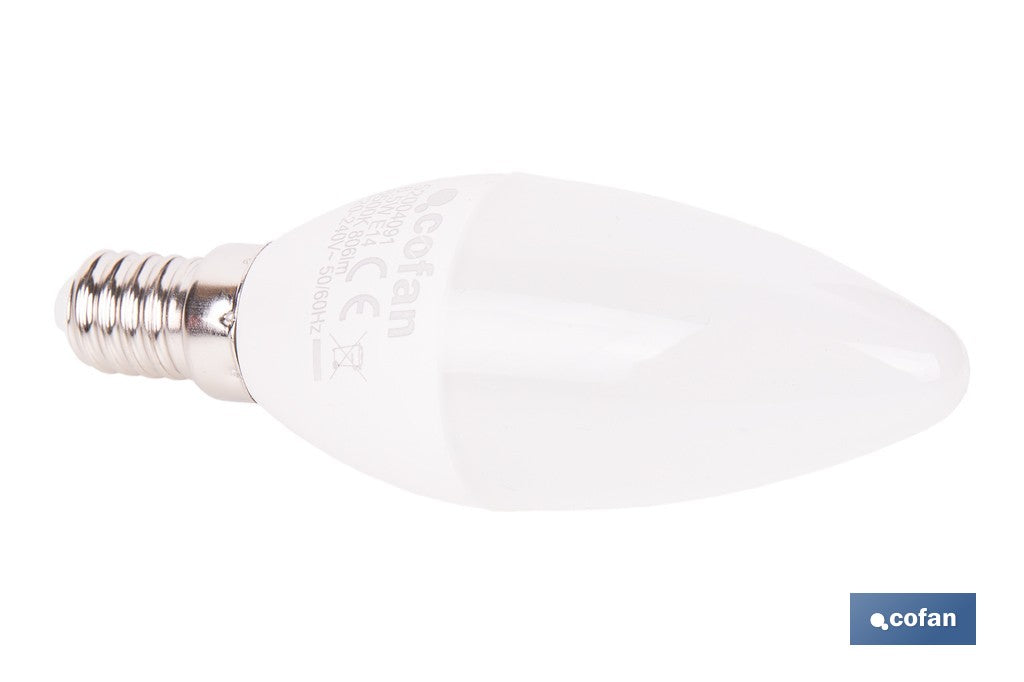 BOMBILLA LED VELA 6.5 W E14 806 LM 6500 K