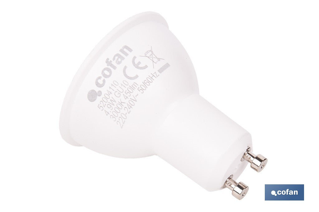 BOMBILLA LED GU10 4.9 W 450 LM 3000 K