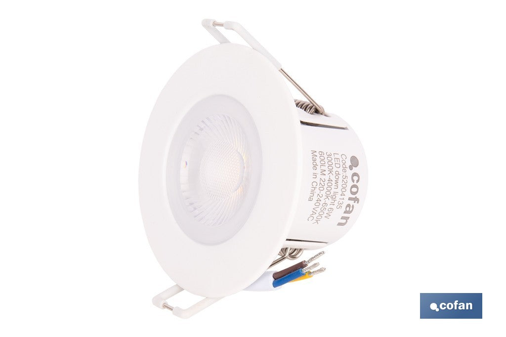 DOWNLIGHT ESTANCO 6 W IP65 600 LM 3 CCT Ø80 X 50 MM