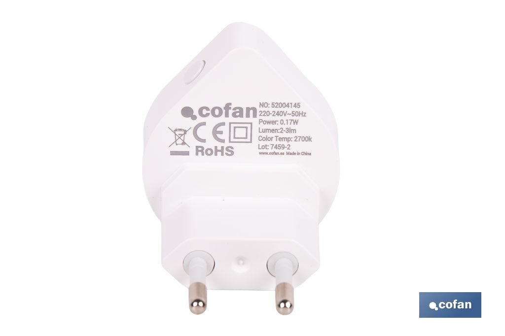 LÁMPARA LED QUITAMIEDOS CON SENSOR 0,17 W IP20 2700 K 55 X 48 X 59 MM VENTA UNITARIA