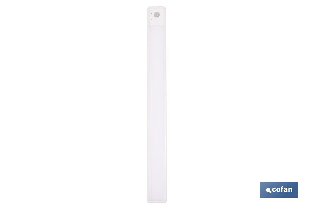 APLIQUE LED RECARGABLE CON SENSOR 3,7 V 2,2 AH 180 LM 3CCT 400 X 40 MM