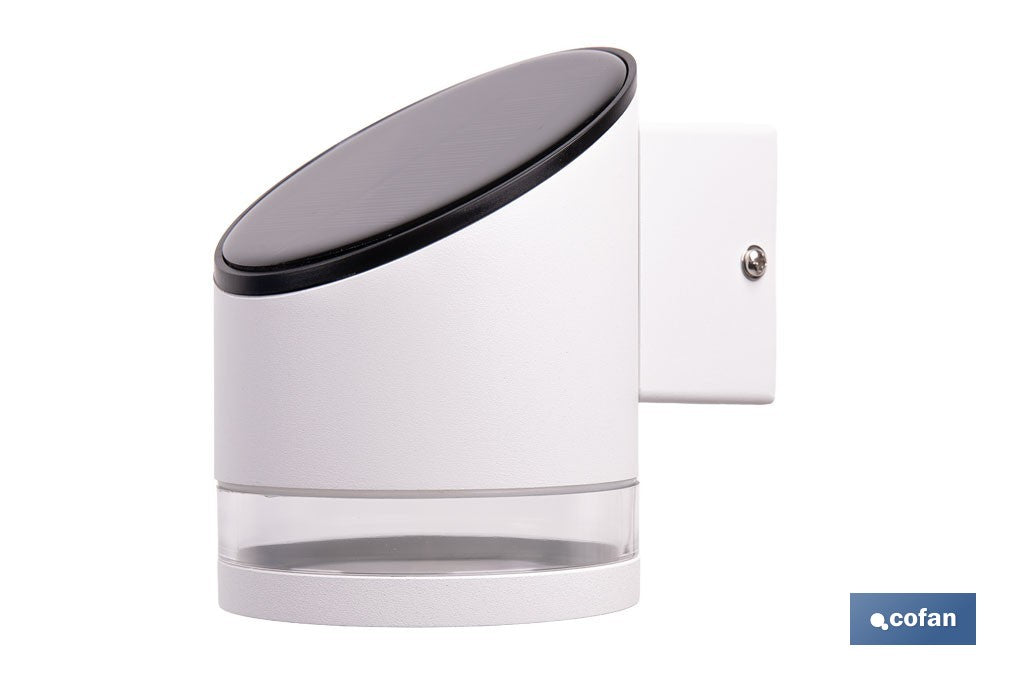 APLIQUE LED SOLAR BLANCO CON SENSOR 3,7 V 1,2 Ah IP65 3000 K 120 X 90 X 120 MM