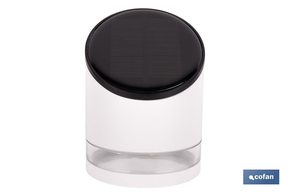 APLIQUE LED SOLAR BLANCO CON SENSOR 3,7 V 1,2 Ah IP65 3000 K 120 X 90 X 120 MM