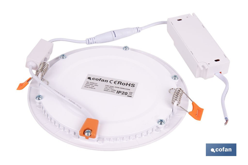 DOWNLIGHT EMPOTRABLE BLANCO SMD 12 W 1140 LM Ø168 MM 3CCT