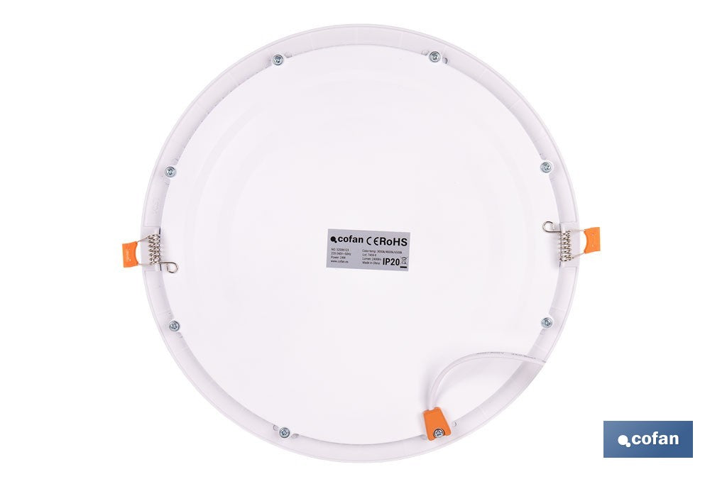 DOWNLIGHT EMPOTRABLE BLANCO SMD 24 W 2400 LM Ø295 MM 3CCT