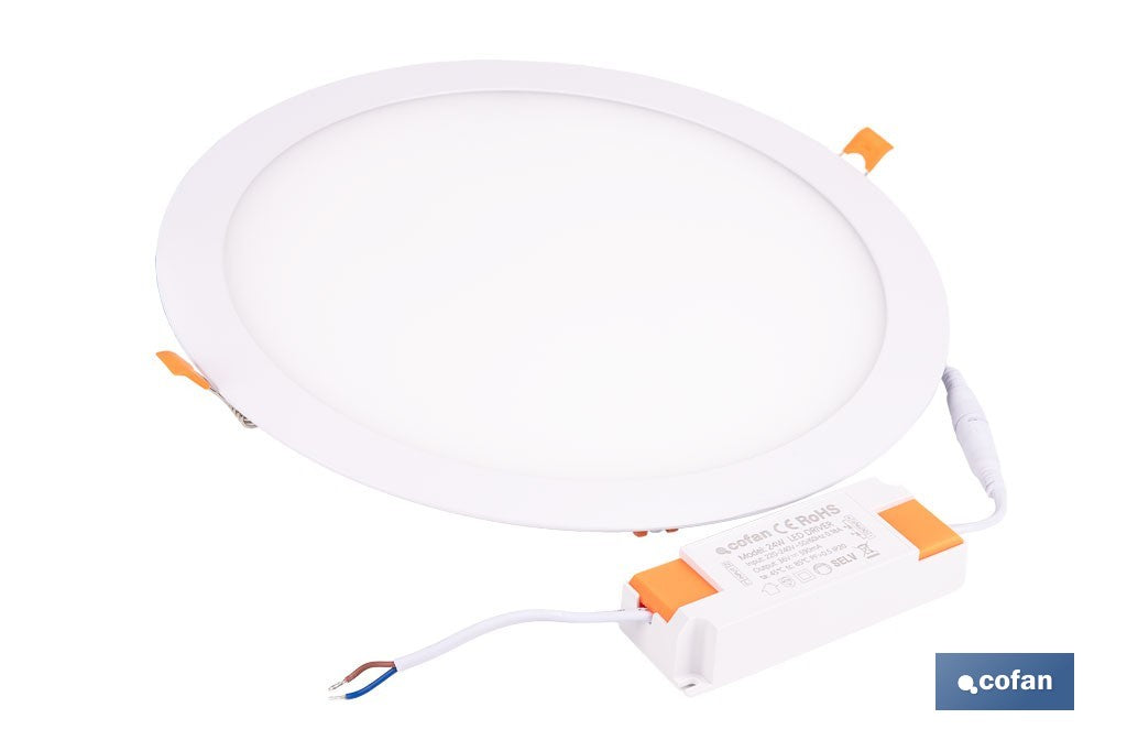 DOWNLIGHT EMPOTRABLE BLANCO SMD 24 W 2400 LM Ø295 MM 3CCT