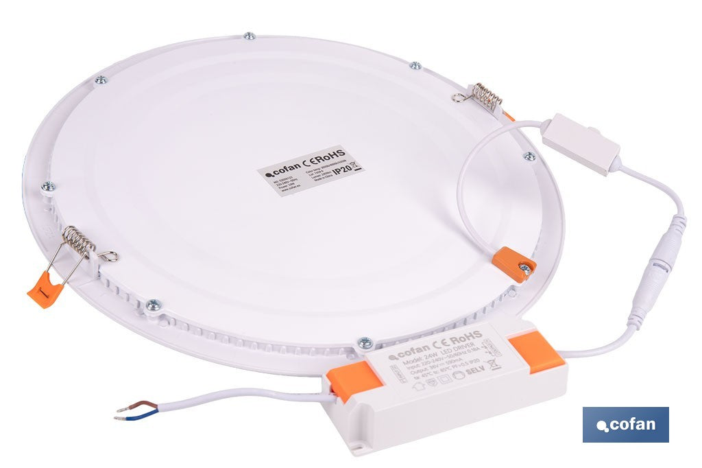 DOWNLIGHT EMPOTRABLE BLANCO SMD 24 W 2400 LM Ø295 MM 3CCT
