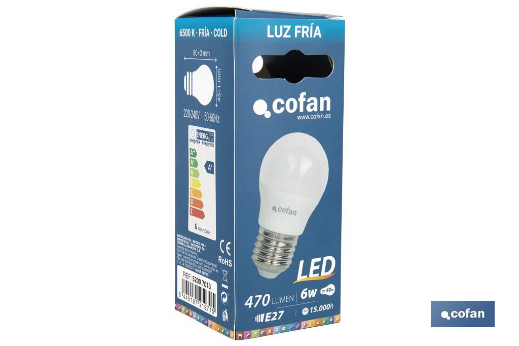 BOMBILLA LED 8W ESFÉRICA E14 220º 810LM 4000K