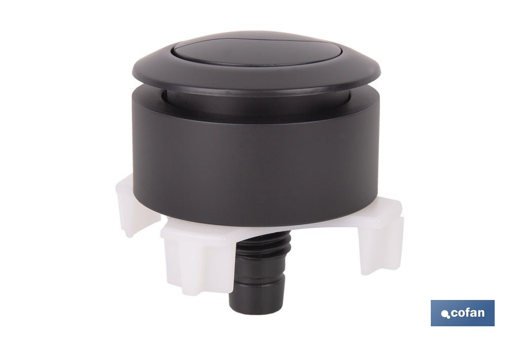 PULSADOR NEGRO DE DOBLE DESCARGA PARA DESCARGADOR MODELO EUME