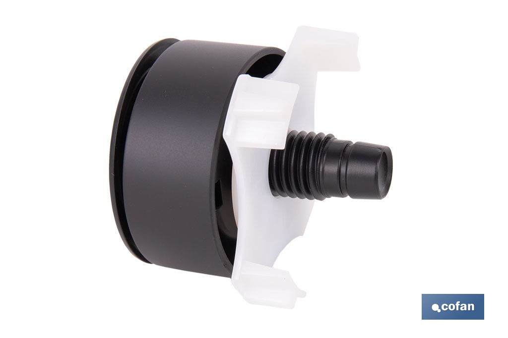 PULSADOR NEGRO DE DOBLE DESCARGA PARA DESCARGADOR MODELO EUME